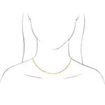 Carica l&#39;immagine nel visualizzatore di Gallery, 14K Yellow Rose White Gold 3.85mm Elongated Link Bracelet Anklet Choker Necklace Pendant Chain
