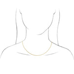 Lataa kuva Galleria-katseluun, 14k Yellow Gold 2.7mm Mirror Link Bracelet Anklet Choker Necklace Pendant Chain with Lobster Clasp
