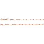 Lataa kuva Galleria-katseluun, 14K Yellow Rose White Gold 3.85mm Elongated Link Bracelet Anklet Choker Necklace Pendant Chain
