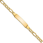 Lataa kuva Galleria-katseluun, 14k Yellow Gold Figaro Link ID Nameplate Bracelet Personalized Engraved
