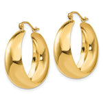 Indlæs billede til gallerivisning 14k Yellow Gold Classic Tapered Hoop Earrings

