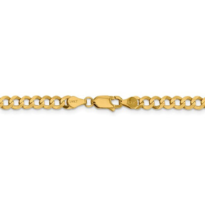 14k yellow gold 4.70mm flat cuban link bracelet anklet choker necklace pendant chain