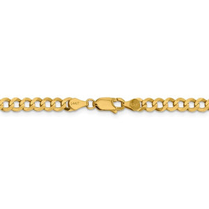 14K Yellow Gold 4.70mm Flat Cuban Link Bracelet Anklet Choker Necklace Pendant Chain