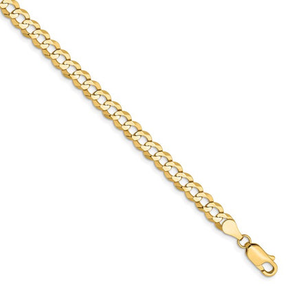 14k yellow gold 4.70mm flat cuban link bracelet anklet choker necklace pendant chain
