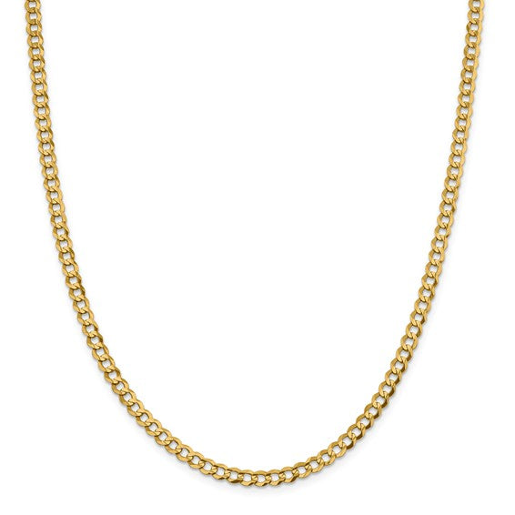 14k yellow gold 4.70mm flat cuban link bracelet anklet choker necklace pendant chain