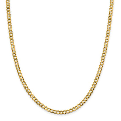 14k yellow gold 4.70mm flat cuban link bracelet anklet choker necklace pendant chain
