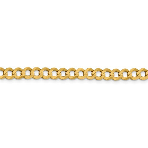 14k yellow gold 5.9mm flat cuban link bracelet anklet choker necklace pendant chain