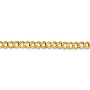 14K Yellow Gold 5.9mm Flat Cuban Link Bracelet Anklet Choker Necklace Pendant Chain