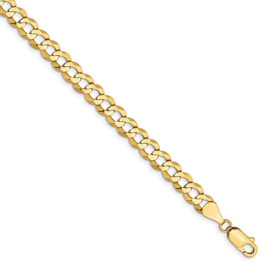 14k yellow gold 5.9mm flat cuban link bracelet anklet choker necklace pendant chain