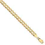 將圖片載入圖庫檢視器 14K Yellow Gold 5.9mm Flat Cuban Link Bracelet Anklet Choker Necklace Pendant Chain

