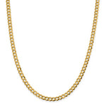 Lataa kuva Galleria-katseluun, 14K Yellow Gold 5.9mm Flat Cuban Link Bracelet Anklet Choker Necklace Pendant Chain
