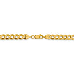 Load image into Gallery viewer, 14K Yellow Gold 7.2mm Flat Cuban Link Bracelet Anklet Choker Necklace Pendant Chain
