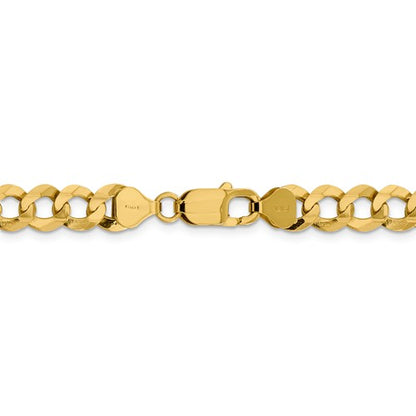 14k yellow gold 8.3mm flat cuban link bracelet anklet choker necklace pendant chain