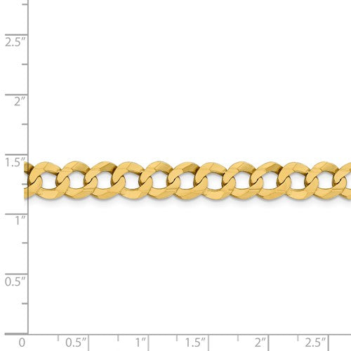 14k yellow gold 8.3mm flat cuban link bracelet anklet choker necklace pendant chain
