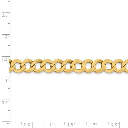 14k yellow gold 8.3mm flat cuban link bracelet anklet choker necklace pendant chain