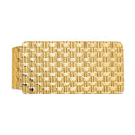 Load image into Gallery viewer, 14k Solid Yellow Gold Basketweave Textured Money Clip

