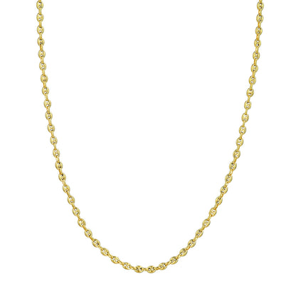 14k yellow gold 4.5mm puff mariner bracelet anklet choker necklace pendant chain