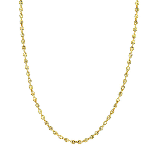14k yellow gold 4.5mm puff mariner bracelet anklet choker necklace pendant chain