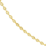 將圖片載入圖庫檢視器 14K Yellow Gold 4.5mm Puff Mariner Bracelet Anklet Choker Necklace Pendant Chain
