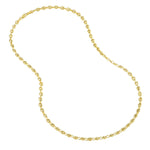 Load image into Gallery viewer, 14K Yellow Gold 3.7mm Puff Mariner Bracelet Anklet Choker Necklace Pendant Chain
