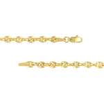 Carica l&#39;immagine nel visualizzatore di Gallery, 14K Yellow Gold 4.5mm Puff Mariner Bracelet Anklet Choker Necklace Pendant Chain
