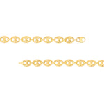Kép betöltése a galériamegjelenítőbe: 14K Yellow Gold 10mm Puff Mariner Bracelet Anklet Choker Necklace Pendant Chain
