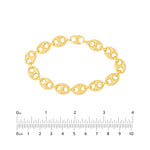 Kép betöltése a galériamegjelenítőbe: 14K Yellow Gold 10mm Puff Mariner Bracelet Anklet Choker Necklace Pendant Chain

