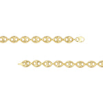 將圖片載入圖庫檢視器 14K Yellow Gold 10mm Puff Mariner Bracelet Anklet Choker Necklace Pendant Chain

