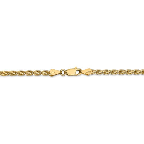 14K Yellow Gold 3mm Parisian Wheat Bracelet Anklet Choker Necklace Pendant Chain