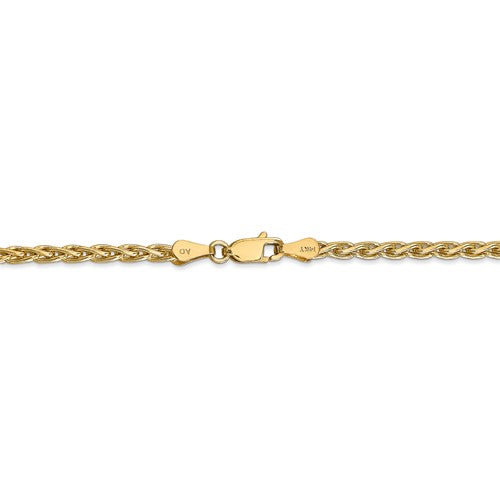 14k yellow gold 3mm parisian wheat bracelet anklet choker necklace pendant chain