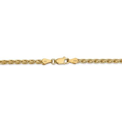 14k yellow gold 3mm parisian wheat bracelet anklet choker necklace pendant chain