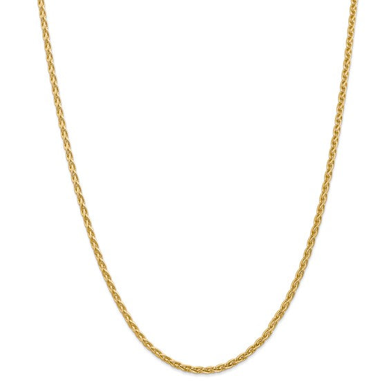 14k yellow gold 3mm parisian wheat bracelet anklet choker necklace pendant chain