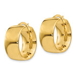 Lade das Bild in den Galerie-Viewer, 14k Yellow Gold Round Square Tube Hoop Earrings 20mm x 9.75mm
