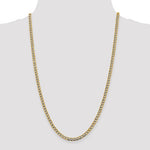 Indlæs billede til gallerivisning 14K Yellow Gold with Rhodium 4.3mm Pav√© Curb Bracelet Anklet Choker Necklace Pendant Chain
