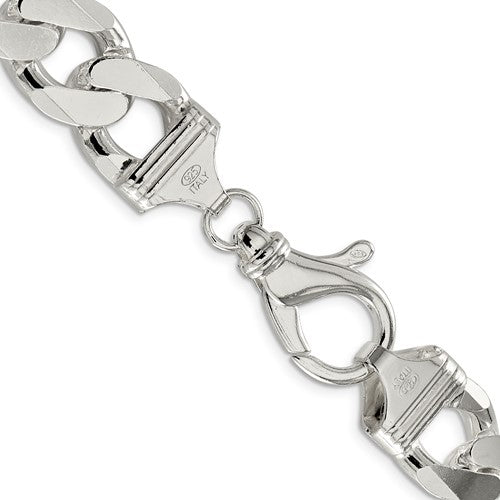 sterling silver heavyweight large 16.25mm curb bracelet anklet choker necklace chain