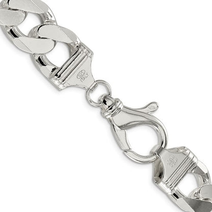 sterling silver heavyweight large 16.25mm curb bracelet anklet choker necklace chain