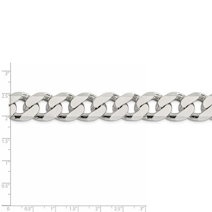 sterling silver heavyweight large 16.25mm curb bracelet anklet choker necklace chain