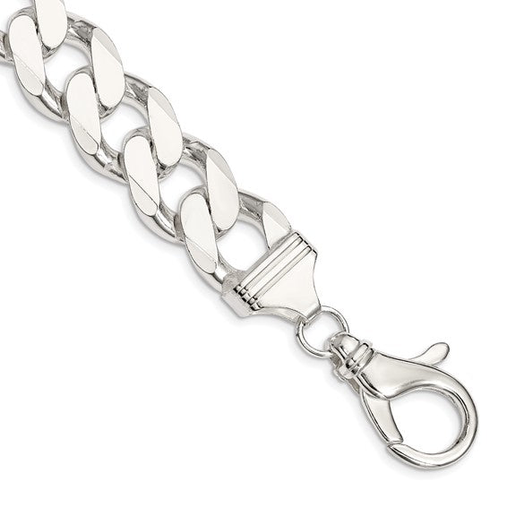 sterling silver heavyweight large 16.25mm curb bracelet anklet choker necklace chain