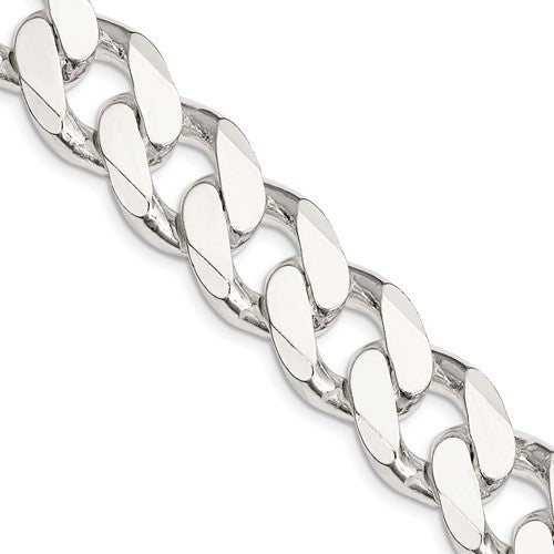 sterling silver heavyweight large 16.25mm curb bracelet anklet choker necklace chain