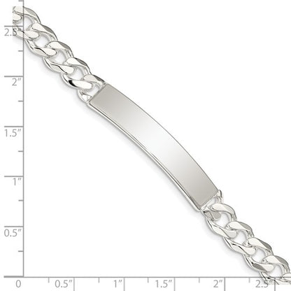 solid sterling silver curb link id bracelet personalized engraved monogram names initials