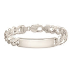 Load image into Gallery viewer, Solid Sterling Silver Curb Link ID Bracelet Personalized Engraved Monogram Names Initials
