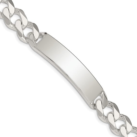 solid sterling silver curb link id bracelet personalized engraved monogram names initials