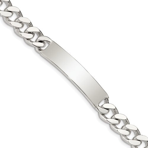 solid sterling silver curb link id bracelet personalized engraved monogram names initials