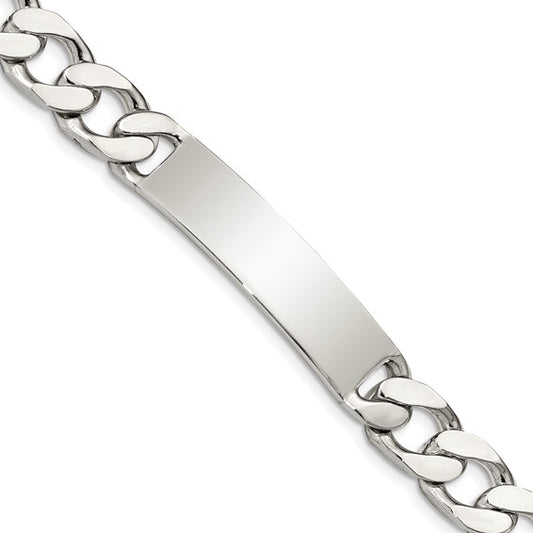 solid sterling silver curb link id bracelet personalized engraved monogram names initials