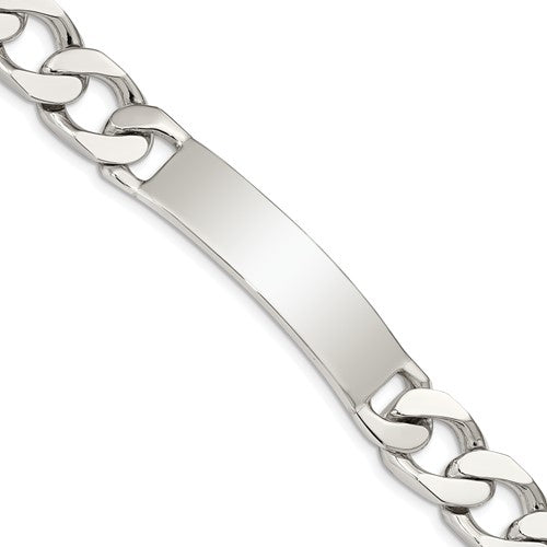 solid sterling silver curb link id bracelet personalized engraved monogram names initials