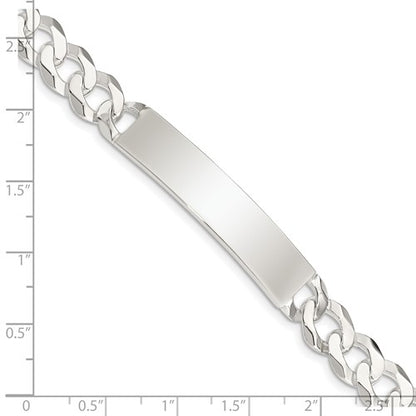 solid sterling silver curb link id bracelet personalized engraved monogram names initials