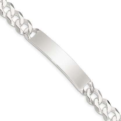 solid sterling silver curb link id bracelet personalized engraved monogram names initials