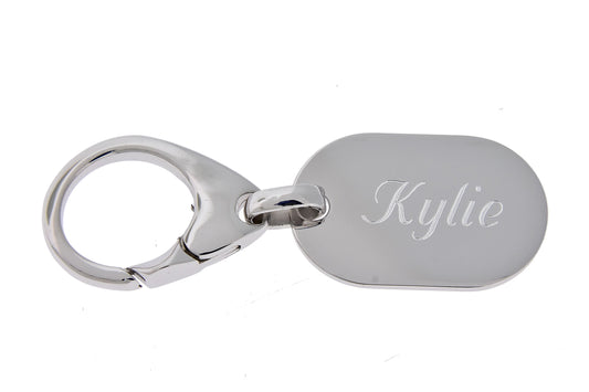 engravable sterling silver key holder ring keychain personalized engraved monogram