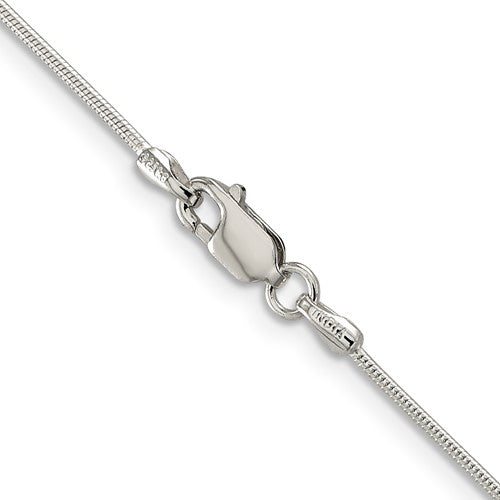 Sterling Silver Rhodium Plated 1mm Round Snake Bracelet Anklet Choker Necklace Pendant Chain
