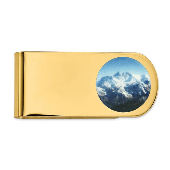 sterling silver or gold plated sterling silver money clip personalized picture photo custom made to order